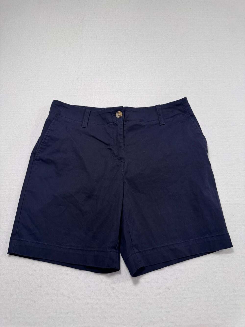 Talbots Relaxed Chino Shorts Navy Blue Size 4